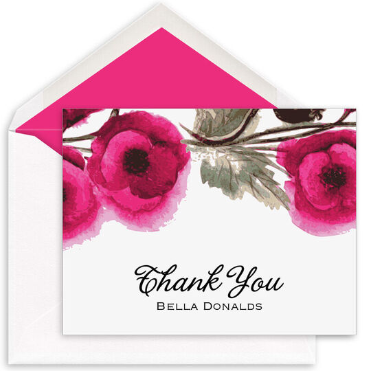 Poppy Thank You Folded Note Cards